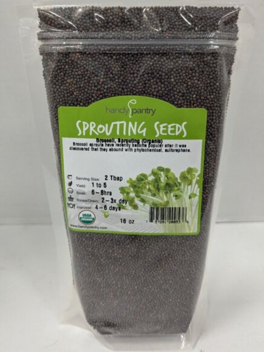 Handy Pantry Organic Broccoli Sprout Seeds 1lb Non-GMO Microgreens Sulforaphane